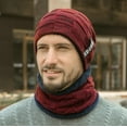 thumbnail image 2 of Yigetop Beanies Hats Men Unisex Winter Windshield Scarf Hat Can Be Used As Scarf and Hat Winter Hats for Men Red One Size, 2 of 3