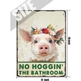 thumbnail image 5 of Funny Bathroom Quote for Wall, Vintage Pig with Flowers Tin Sign for Toilet Bathroom Washroom Decor - Best Farmhouse Decor Gift for Women Men Family Friends Co-Worker 12x16 Inches, 5 of 5