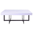 thumbnail image 2 of Furniture of America Vasket Contemporary Metal 2-Drawer Coffee Table in White, 2 of 10