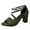 Green, variant on TAGOLD Women's Sandals Shoes on, up to 30% off, New Buckle Strap Chunky Heel Sandals Women's High Heels Beaded Fish Mouth Women's Sandals, Gray, 39