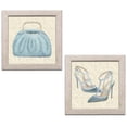 thumbnail image 1 of Gango Home Decor Glam Must Have Fashion II & Must Have Fashion III by Emily Adams (Ready to Hang); Two 12x12in Distressed Framed Prints, 1 of 5