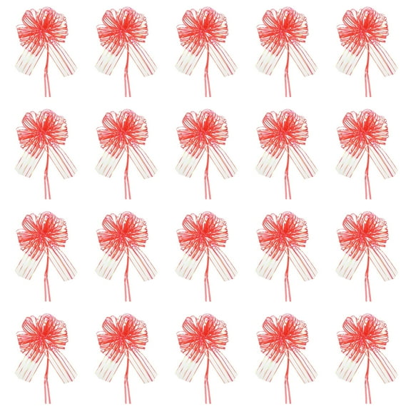 Large Gift Bow 7.5x5.9 Inch, 20 Pcs  Pull Bows for Gift Wrapping Present Wedding Valentine's Day, Red