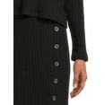 thumbnail image 5 of Time and Tru Women's Rib Knit Long Sleeve Top and Midi Skirt Set, 2-Piece , Sizes XS-XXL, 5 of 6