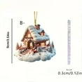 thumbnail image 3 of 1 Pcs Christmas Cabin Hanging Ornament Winter Sy Village Decor Acrylic Tree Pendant Festive Home Decoration Gift for Holiday Season, 3 of 9