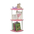 thumbnail image 2 of Furinno Turn-N-Tube Toolless Assembly 3-Tier Closet Corner Shelf, Pink Closet Organizer, Corner Shelf Closet Organizers and Storage, for Wardrobe, Living Room, Pink, 2 of 4