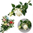 thumbnail image 4 of 2 Pcs Simulation Rose Flowers, Silk Rose Simulated Flower, Silk Rose Bud, Roses Branch Artificial Flower for Weddings and Home Decor 26", 4 of 5