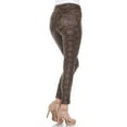 thumbnail image 4 of White Mark Women's Faux Suede Snake Print Pants, 4 of 5
