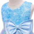thumbnail image 6 of Odeerbi Girls Dress Baby Girls Clothes Toddler Color Net Yarn Bowknot Birthday Party Flowers Gown Kids Dresses Blue, 6 of 9