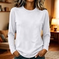 thumbnail image 6 of Tqcoqu Women's Cotton Crew Neck Long Sleeve T-Shirt, Casual Basic Loose Fit Long Sleeve Top, 6 of 8