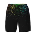 thumbnail image 4 of Lsque Mens Swim Trunks Night Rainbow Sparkles Pattern - Bathing Suit Compression Liner - Beach Swim Shorts Swimwear - (S-3XL) - Stretch Quick Dry -, 4 of 9