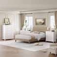 thumbnail image 3 of Commode pour Chambre Commode de 37 Po de Hauteur pour Garde-Robe avec 4 Tiroirs Table de Nuit Grande Armoire de Rangement pour Vêtements pour Chambre, Chambre de Bébé, Salon, Garde-Robe, Couloir, Blanc, 3 of 7