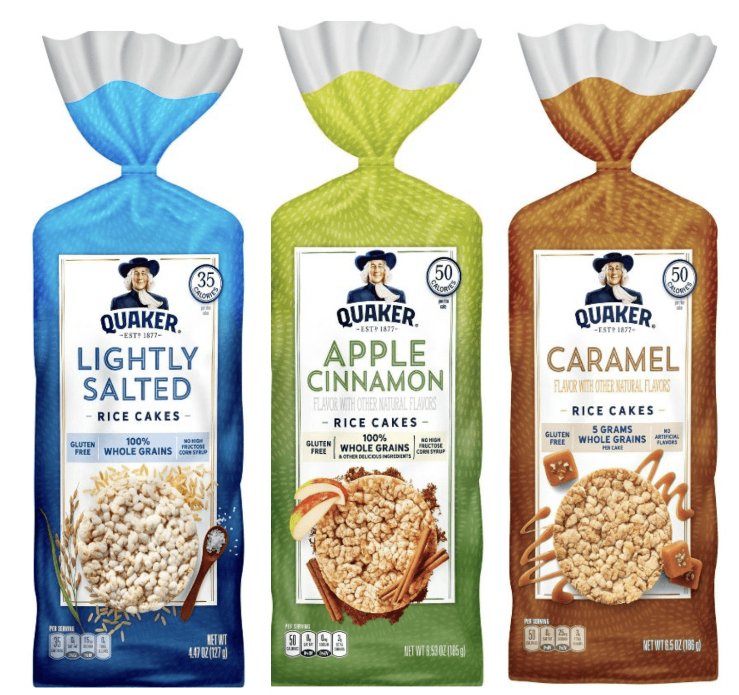 Quaker Large Rice Cake variety flavored pack of 3 in Nepal at NPR 7232