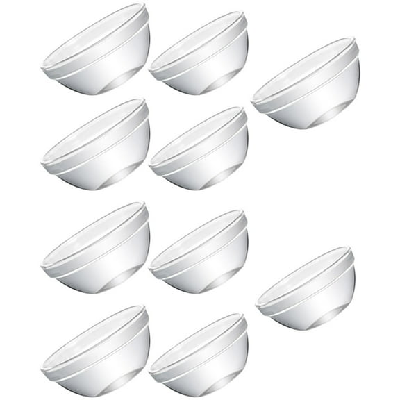 MEIBUTYUP Clear Glass Bowls for Storage Use Transparent Stackable Design 10Pcs