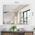 thumbnail image 6 of VONIGEE 30x40 Inch Frameless Bathroom Mirror, Rectangle Wall Mirror with Polished Edge, Vanity Mirrors for Bathroom, Bedroom, Living Room, Hangs Horizontally or Vertically, 6 of 7