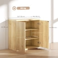 thumbnail image 3 of HOMCOM Sideboard Buffet Cabinet, Kitchen Cabinet with Soft-Close Door, Oak, 3 of 10