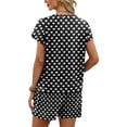 thumbnail image 5 of Lounge Sets for Women Casual 2 Piece Outfits Summer Printed Short Sleeve Tops and Pocket Shorts Matching Set, 5 of 5