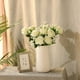 thumbnail image 2 of Ramo de flores de seda artificial de rosas para el hogar, oficina, arreglos de boda, blanco (10 piezas), 2 of 5