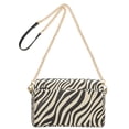 thumbnail image 2 of FORMRS Women Crossbody Purse with Chain Strap Vegan Leather Shoulder Handbag, Black Lines, 2 of 7