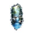 thumbnail image 2 of 3D Cracked Ocean World Bathroom Wall Sticker, Self-Adhesive Removable Nature Theme Wall Decal For Bedroom Living Room Home Decor, A1Pc 3D Visual Wall Art Decoration, 2 of 6