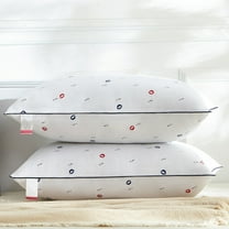 Hotel Grade Down Pillow for Back,Side & Stomach Sleepers - Soft & Supportive Bed Pillow with Friendly Fabric,48x74cm (19x29 in),White,Medium Firmness,Hypoallergenic,Machine Washable