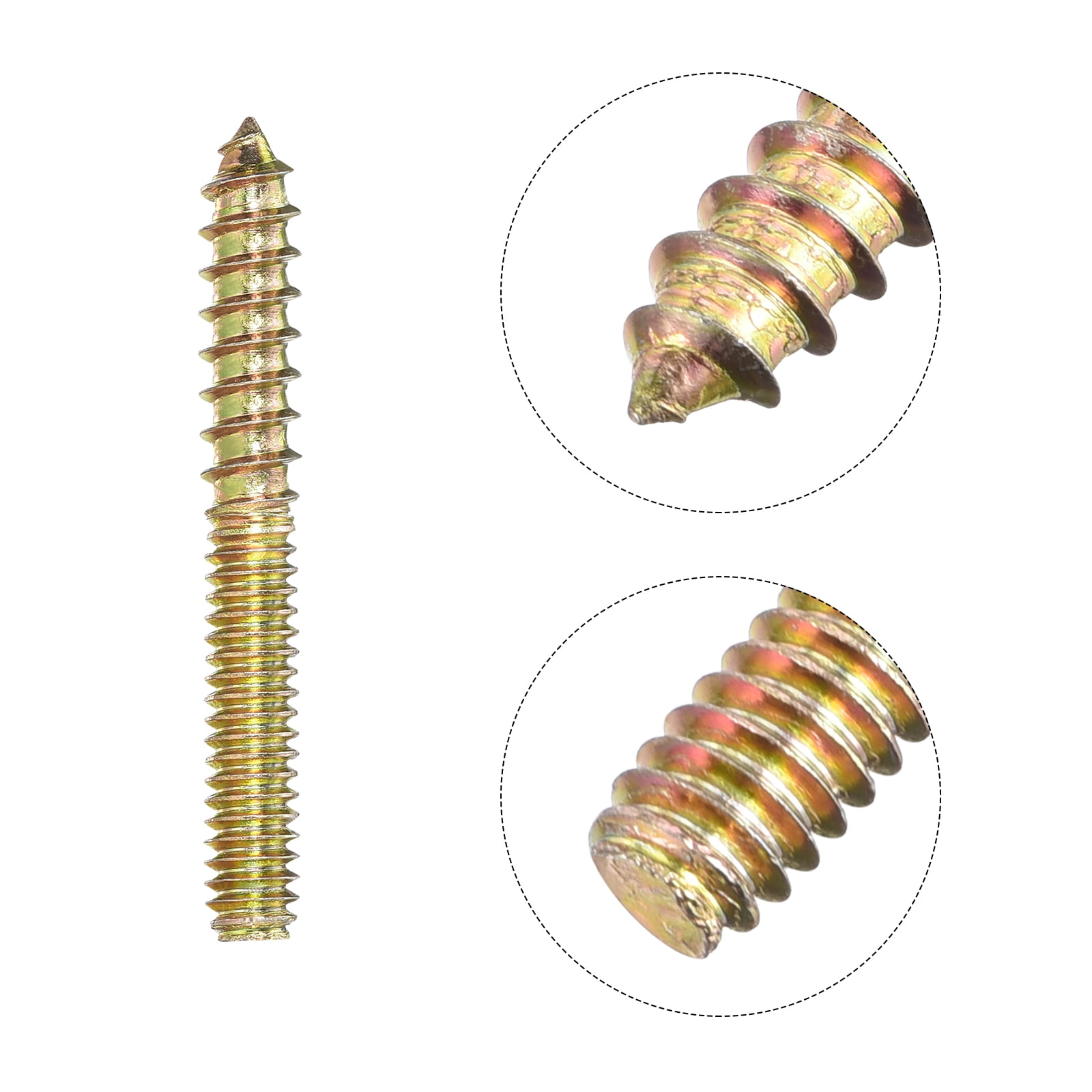 Unique Bargains Hanger Bolt Double Head Dowel Screw for Furniture 2"