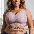 thumbnail image 3 of Lace Bras for Women's Seamless Bras Wireless Lace Bra Full Coverage Tshirt Comfort Everyday Bra, 3 of 7