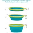 thumbnail image 3 of AnimalPlanet Collapsible Bowl-Large ( 2 Pack) 1 each Teal / Navy, 3 of 9