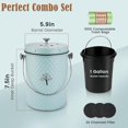 thumbnail image 2 of AOSION Countertop Compost Bin Kitchen,Odor Resistant Indoor Compost Bin with Lid and Compost Bags,Compost Bucket Composter Container for Food Waste,Blue, 2 of 7