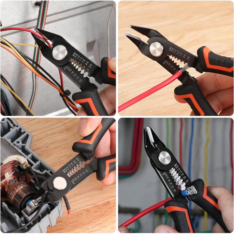 SZHdxsy 10-22 AWG Wire Stripper & Cutter - Multifunctional Hand Tool With Manganese Steel Head & Comfort Grip