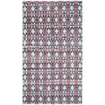 thumbnail image 5 of SAFAVIEH Montauk Jefferson Geometric Quatrefoils Cotton Area Rug, Coral/Multi, 6' x 9', 5 of 9