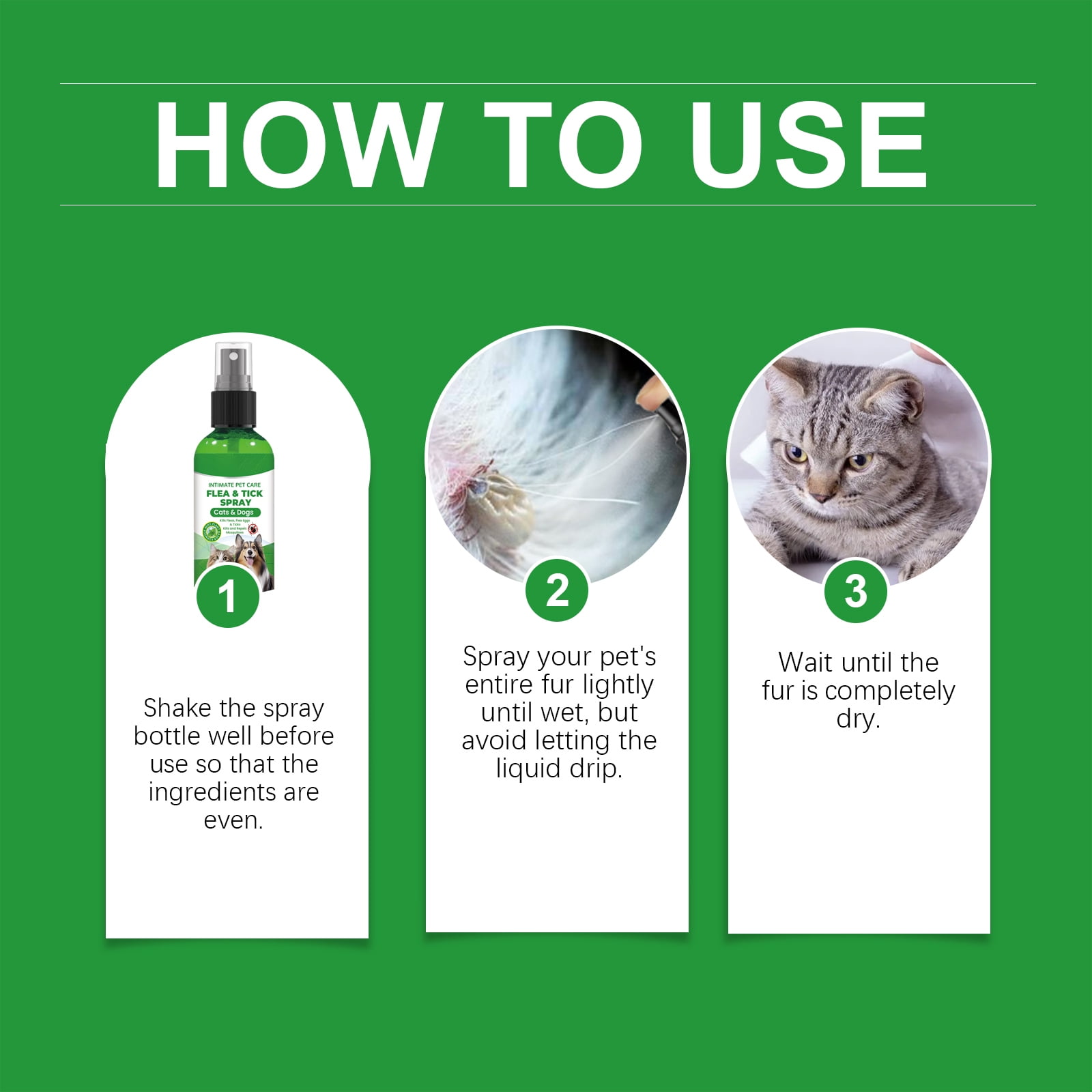 Alvantor Plant-Based Aloe Vera Formula Flea & Tick Prevention Spray for Dogs and Cats - 3.38 fl. oz