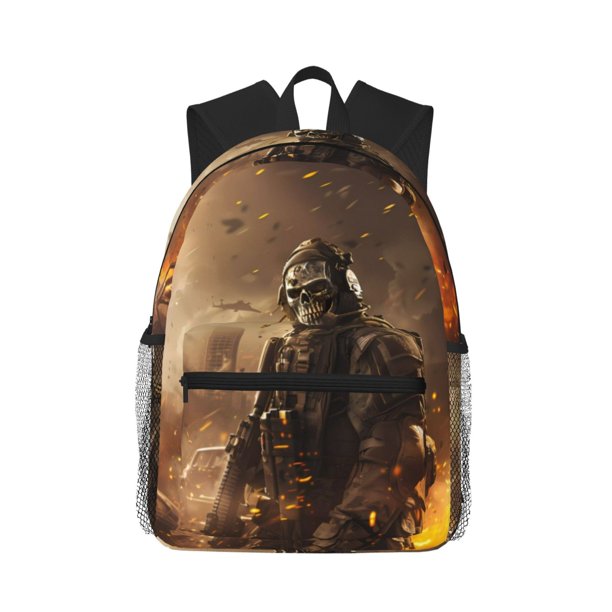 Easygdp Apocalyptic Skull Soldier Mochila Casual para Portátil, Mochila para Escuela, Viajes, Negocios