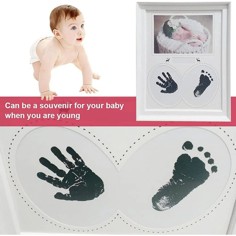 Heiheiup Baby Footprint Kit Baby Hand And Footprint Kit Baby Picture Frame  For Baby Keepsake Gifts For Mom Baby Handprint Kit For Registry Boys Girls  White 5ml Large Snowflake Ornament 
