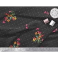 thumbnail image 2 of Soimoi Rayon Fabric Dot,Leaves & Periwinkle Floral Print Fabric by The Yard 56 Inch Wide, 2 of 3
