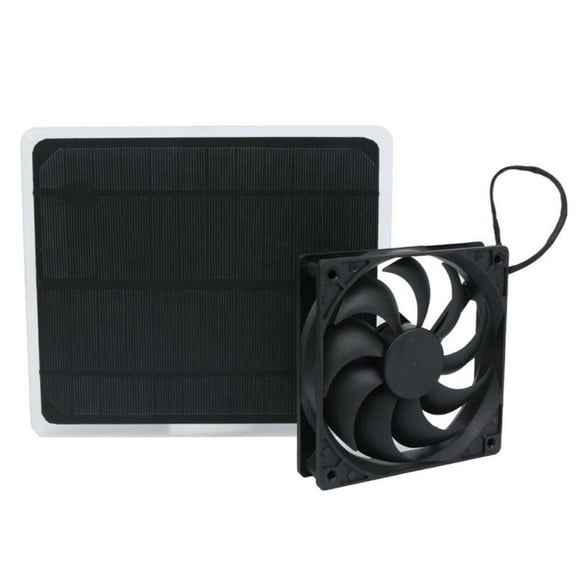 10W Solar Panel with USB Port Fan Ventilator Monocrystalline Silicon Solar Cell for RV Greenhouse