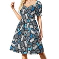 thumbnail image 2 of Tantos libros... Vestido de manga corta, vestido de fiesta de lujo para mujer, vestido largo de verano para mujer, 2 of 7