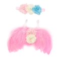 thumbnail image 2 of Alas de Ángel de Plumas Soledad Decoraciones de diadema para niños Rosa oscuro, 2 of 5