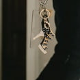 thumbnail image 3 of Raindrops Rhinestone High Heel Keychain Made of Zinc Alloy for Holding Keys Black 2 Pieces, 3 of 8