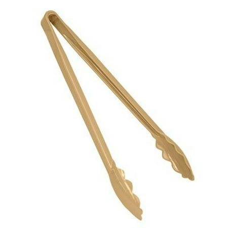 - Excellanté 12-Inch Scallop Grip Tong, Polycarbonate, Beige
