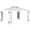 White, variant on Outsunny 10' x 13' Outdoor Gazebo, Double Roof Patio Gazebo Canopy, Grey