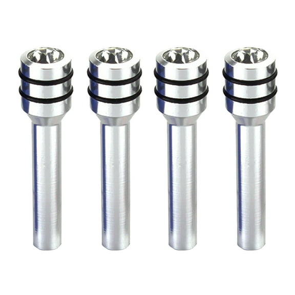 4pcs Silver-Car Interior Door Lock Knob, Alloy Pull Pins for Car Safety Door