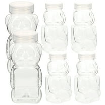 6pcs Bear Shape Honey Bottle Candy Storage Bottle Transparent Honey Bottle