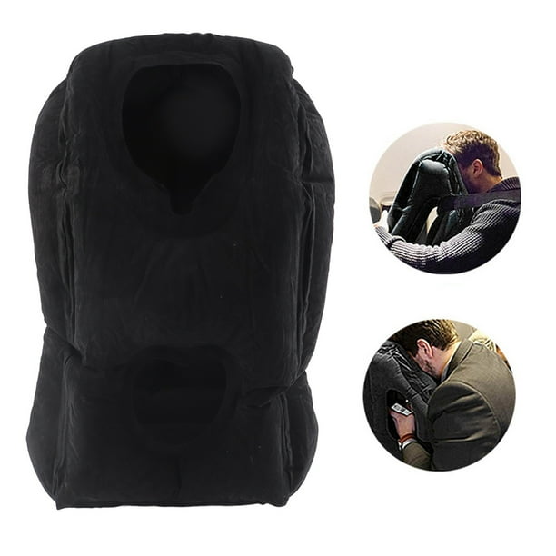 Almohada de viaje ANGGREK inflable plegable portátil para dormir en casa avión oficina descanso para siesta Color Gris