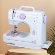 Lightweight Professional Portable Sewing Machine - 12 Stitch Modes, Adjustable Speed & Overlocking, Suitable for Home Use, Beginners & Crafts