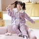 thumbnail image 1 of Disney LinaBell Stitch Hello kitty chico chica ropa de dormir intensificación cálido lindo Anime pijamas de invierno ropa de descanso regalo de Navidad, 1 of 4