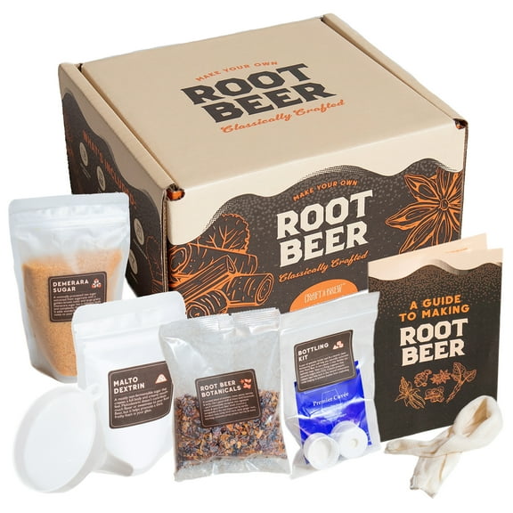 Craft A Brew DIY Root Beer Kit, Complete 1 Gallon Starter Brewing Kit with Equipment and Supplies