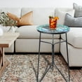 thumbnail image 6 of Wonder Garden Outdoor Natural Glass Round End Table, Iridescence, 6 of 7