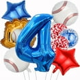 thumbnail image 6 of Baseball theme balloon 1st birthday party supplies with Baseball glove Balloon Red Blue star Red Blue confetti balloon Boy shower decoration Birthday party decorations, 6 of 10