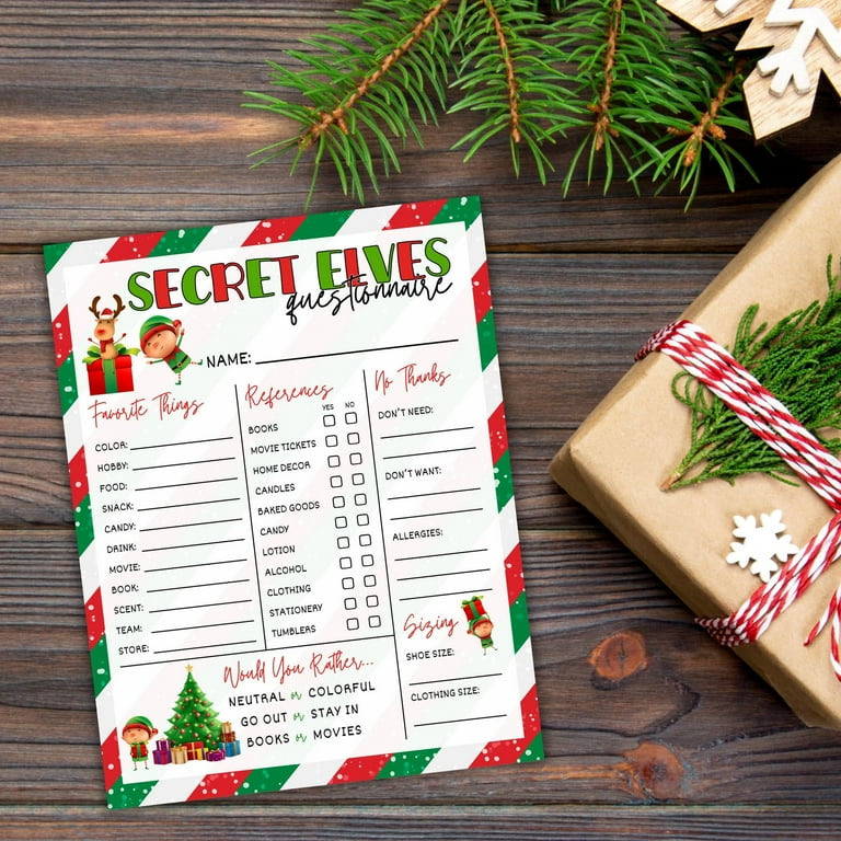 secret-elves-gift-exchange-questionnaire-50-pk-8-5x11-secret-santa-office-wish-list-favorite-things-sheet-this-or-that-christmas-holiday-striped-walmart-com