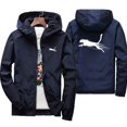 thumbnail image 3 of Primavera otoño hombres de gran tamaño protector solar rompevientos impreso chaqueta con capucha simplicidad moda adecuada para montañismo Camping, 3 of 5